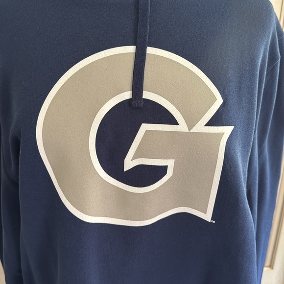 Fanatics NWT Georgetown Navy Hoodie with Light Gray Lettering - Picture 2 of 12